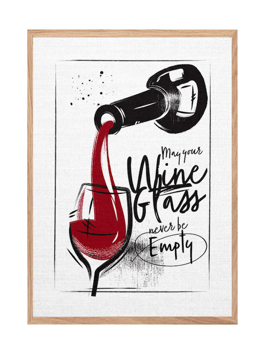 Walls Red Wine Glass Πίνακας σε Καμβά 40x50cm