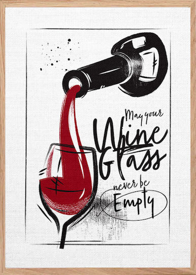 Walls Red Wine Glass Πίνακας σε Καμβά 40x50cm