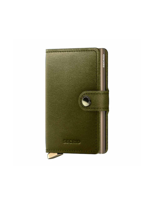 Secrid Men's Leather Card Wallet with RFID Khaki
