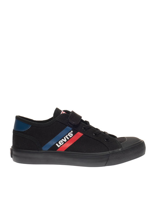 Levi's Mission Παιδικά Sneakers με Σκρατς Μαύρα