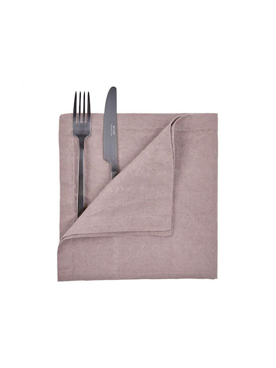 Butlers Τραπεζομάντηλο Λινό Riga Μωβ 42x42εκ.