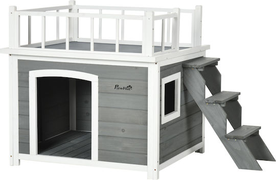 Pawhut Dog House Plastic Outdoor Gray 121x77x78cm D02-145V00LG