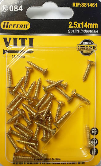 Herran Wood Bolts Phillips with Diameter M2.5 and Length 14mm 38pcs