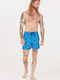 Herren Badebekleidung Bermuda Blau mit Mustern