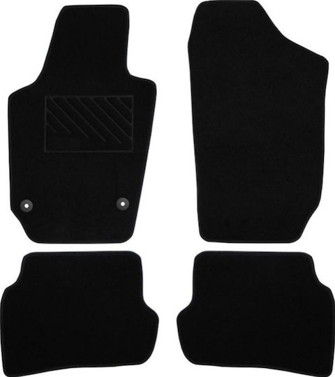 Autopataki Σετ Μπροστινά και Πίσω Πατάκια 4τμχ για Seat Ibiza 2008-2017 Μαύρα