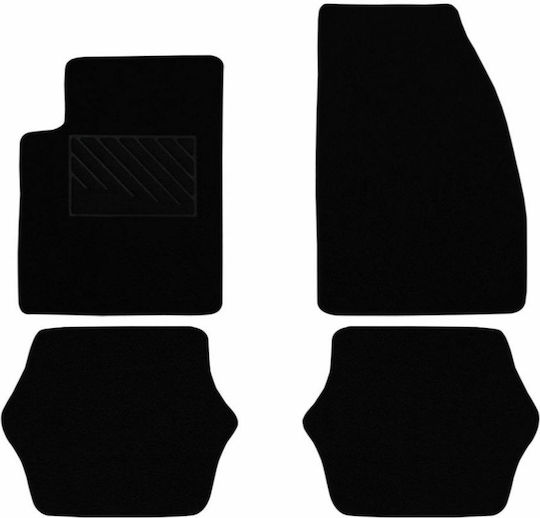 Autopataki Set of Front and Rear Mats 4pcs for Mazda 2 2007-2014 Black