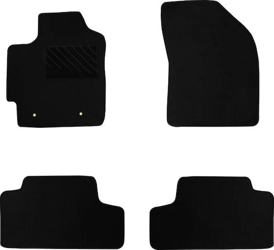 Autopataki Set of Front and Rear Mats 4pcs for Toyota Auris 2006-2012 Black