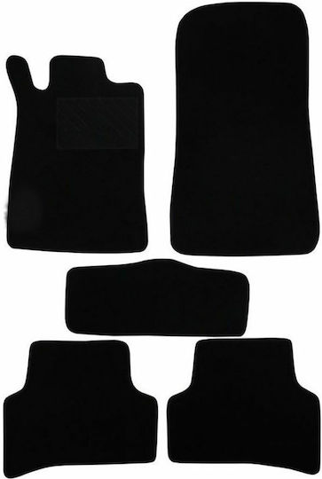 Autopataki Set of Front and Rear Mats 5pcs for Mercedes-Benz C Class W202 1993-2000 Black