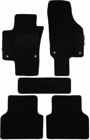 Autopataki Set of Front and Rear Mats 5pcs for Volkswagen Touran 2003-2015 Black