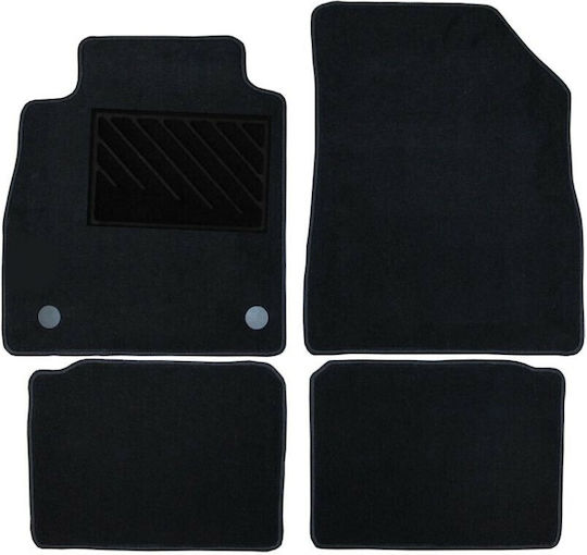 Autopataki Set of Front and Rear Mats 4pcs for Nissan Micra 2017+ Black