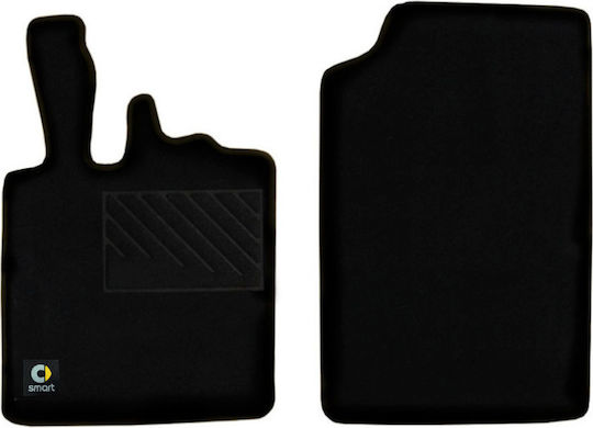 Autopataki Front Mats 2pcs for Smart ForTwo 2007-2014 Black