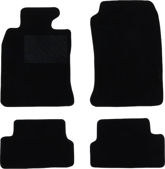 Autopataki Set of Front and Rear Mats 4pcs for Kia Mini Subaru Mini 2001-2006 Black
