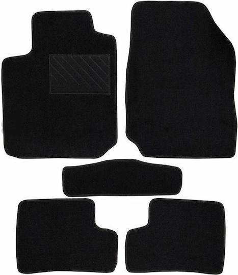 Autopataki Set of Front and Rear Mats 5pcs for Nissan Micra 2002-2010 Black