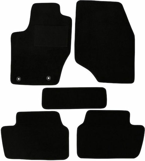 Autopataki Set of Front and Rear Mats 5pcs for Peugeot 307 2001-2008 Black