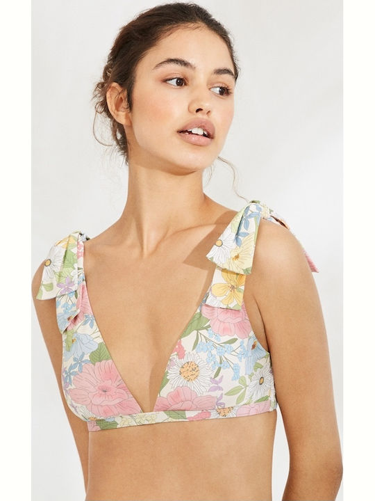 Bikini Dreieck B-Cup Mit Polsterung Blumen