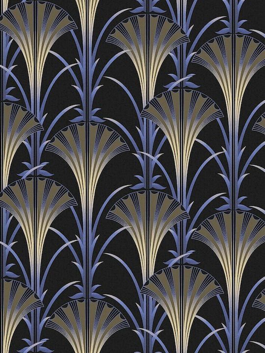 Wallpaper Vinyl Black L1000xW53cm Washable