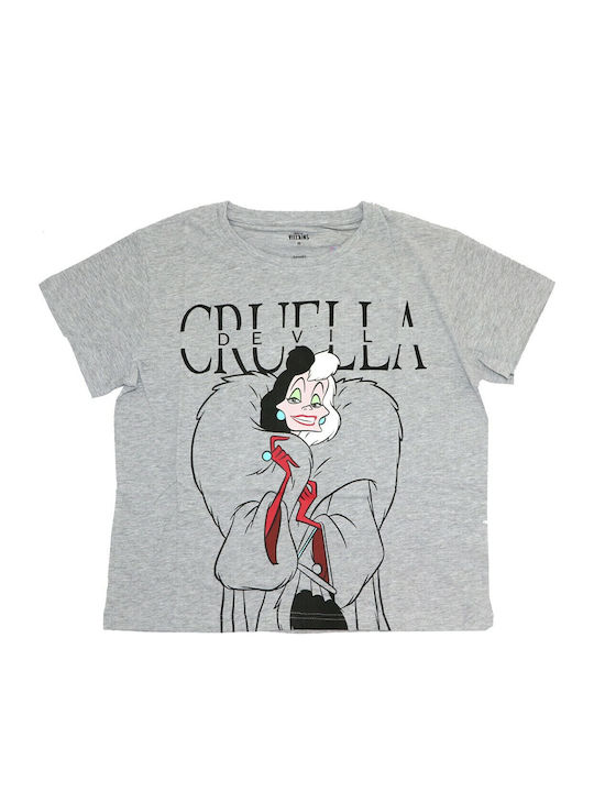 Disney Cruella De Vil Γυναικείο T-shirt Γκρι