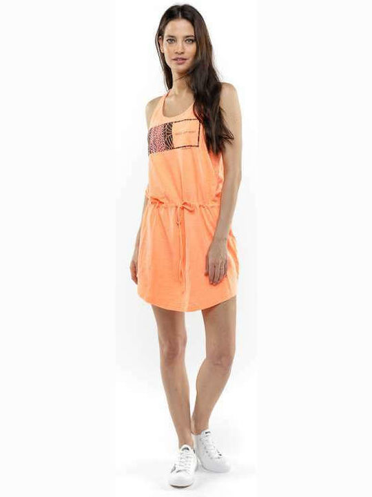 Devergo Sommer Mini Kleid Orange