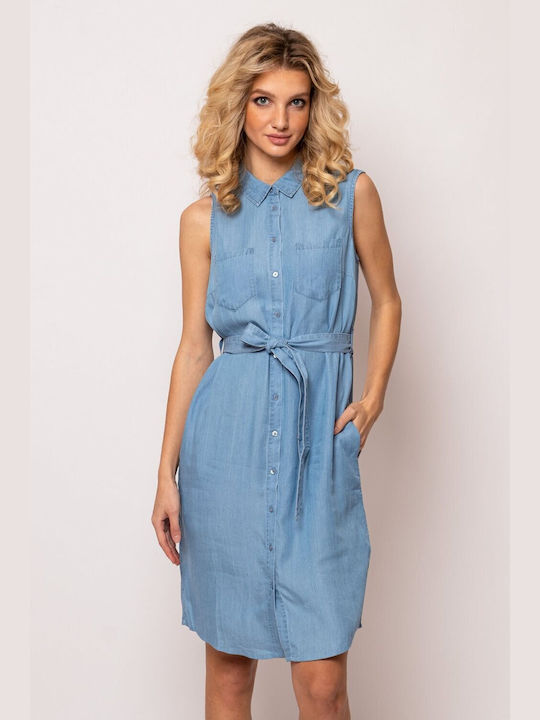 Heavy Tools Sommer Mini Kleid Blau