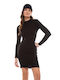 Raffaella Collection Mini Dress Knitted Black