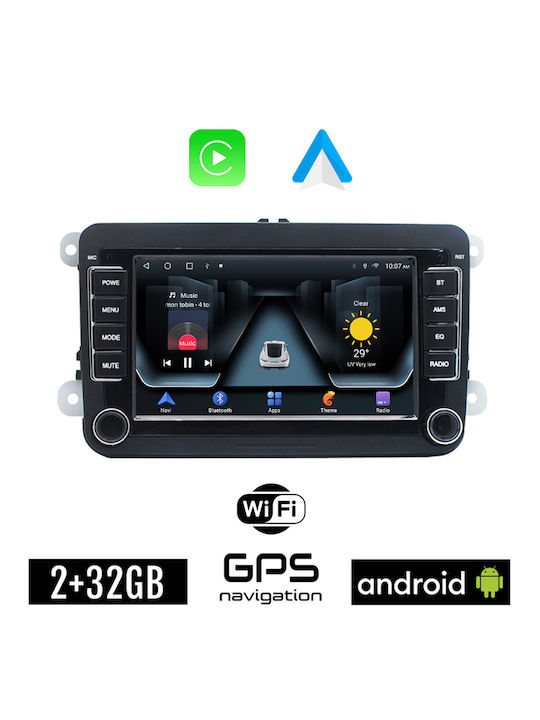 Booma Ηχοσύστημα Αυτοκινήτου για Seat Leon Skoda Octavia Volkswagen Golf / Polo / Passat (Bluetooth/USB/WiFi/GPS/Apple-Carplay/Android-Auto) με Οθόνη Αφής 7"