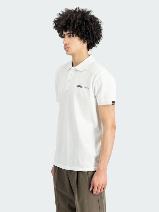 Alpha Industries Polo Μπλούζα Κοντομάνικη Λευκή