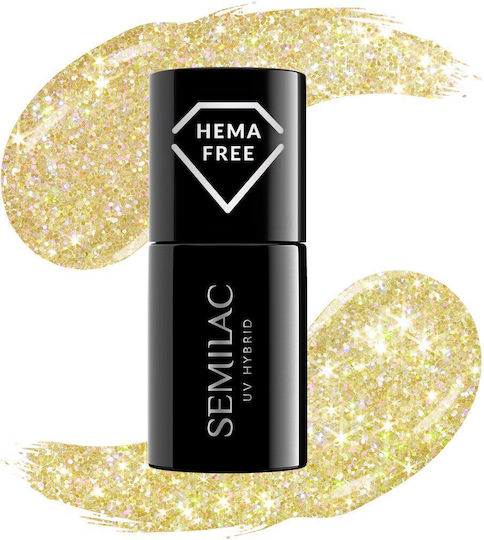 Semilac Semi-Permanent Nail Polish Sunbaked Yellow 244 7ml 1pcs