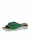 Caprice Anatomic Leather Women's Sandals Green