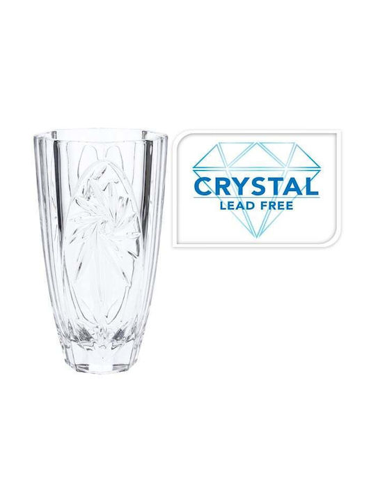 Vază Decorativă Cristal Transparent 13x25x25cm 1buc