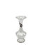 Savvas Design Διακοσμητικό Βάζο Ασημένιο Ασημί Φ5xΥ13cm