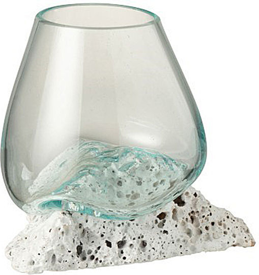 J-Line Decorative Vase Transparent 17x17x13cm