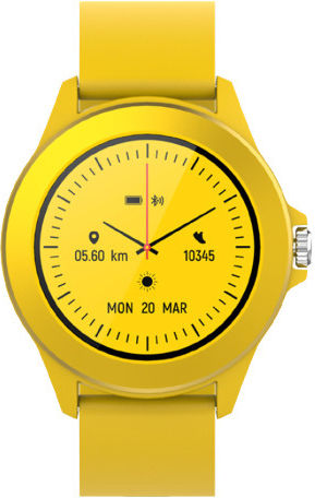 Forever Forever Colorum CW-300 43mm Smartwatch mit Pulsmesser (Gelb)