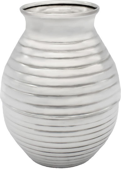 Savvas Design Decorative Vase Silver 12x12x18cm