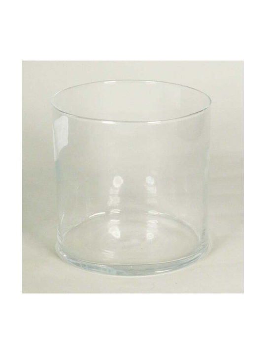 Floran Vază Decorativă Sticlă Transparent 15x15x15cm 1buc