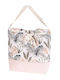 Stoff Strandtasche Blumen Mehrfarbig