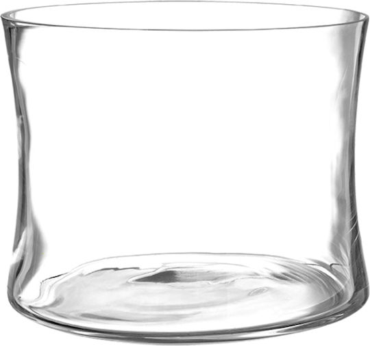 Palma Emporio Διακοσμητικό Βάζο Γυάλινο Διάφανο Φ25xΥ20.5cm