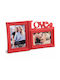 2 Multi Frames 2 Photos Plastic with Red Frame