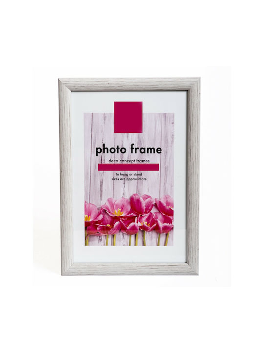 Wall-mounted Wooden Photo Frame with White Frame