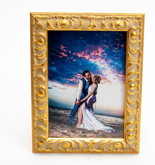 Wooden Photo Frame with Gold Frame