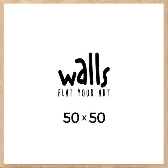 Walls Rama Foto Montată Pe Perete Cu Ramă Din Lemn Bej 50x50