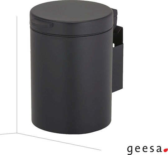 Geesa Hotelia Metallisch Badezimmer Mülleimer 3Es Schwarz