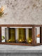 Candle Holder suitable for Tealights Wooden 3 Seats in Brown Color 27.5x11x13cm 1pcs