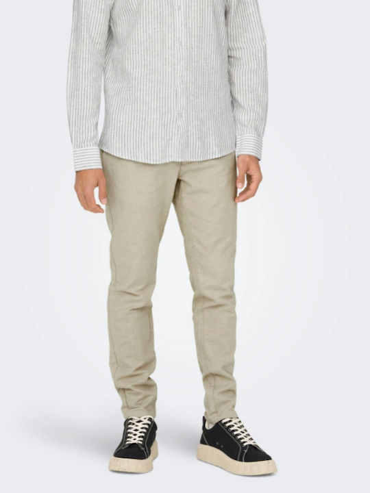 Only & Sons Παντελόνι Ελαστικό σε Tapered Γραμμ...