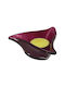 Candle Holder suitable for Tealights Glass in Purple Color 9x10.5x3.5cm 1pcs