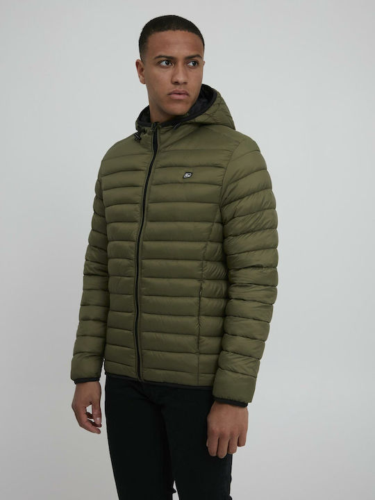 Blend Men's Winter Puffer Jacket Green