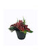 Artificial Plant in Small Pot Red 1pcs