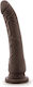 Dr. Skin Plus Posable Shaft Ρεαλιστικό Dildo με Βεντούζα Chocolate 23cm