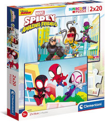 Puzzle pentru Copii Super Color - Spidey and His Amazing Friends pentru 3++ Ani 40buc Clementoni