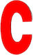 Sign with Text in Orange Color 10cm 6308000000446