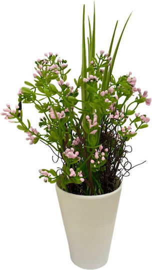 Plantă Artificială în Ghiveci Mic Pink 30cm Ibergarden